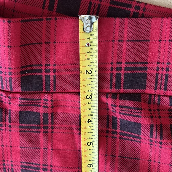MeMoi leggings red and black plaid - Picture 6 of 7